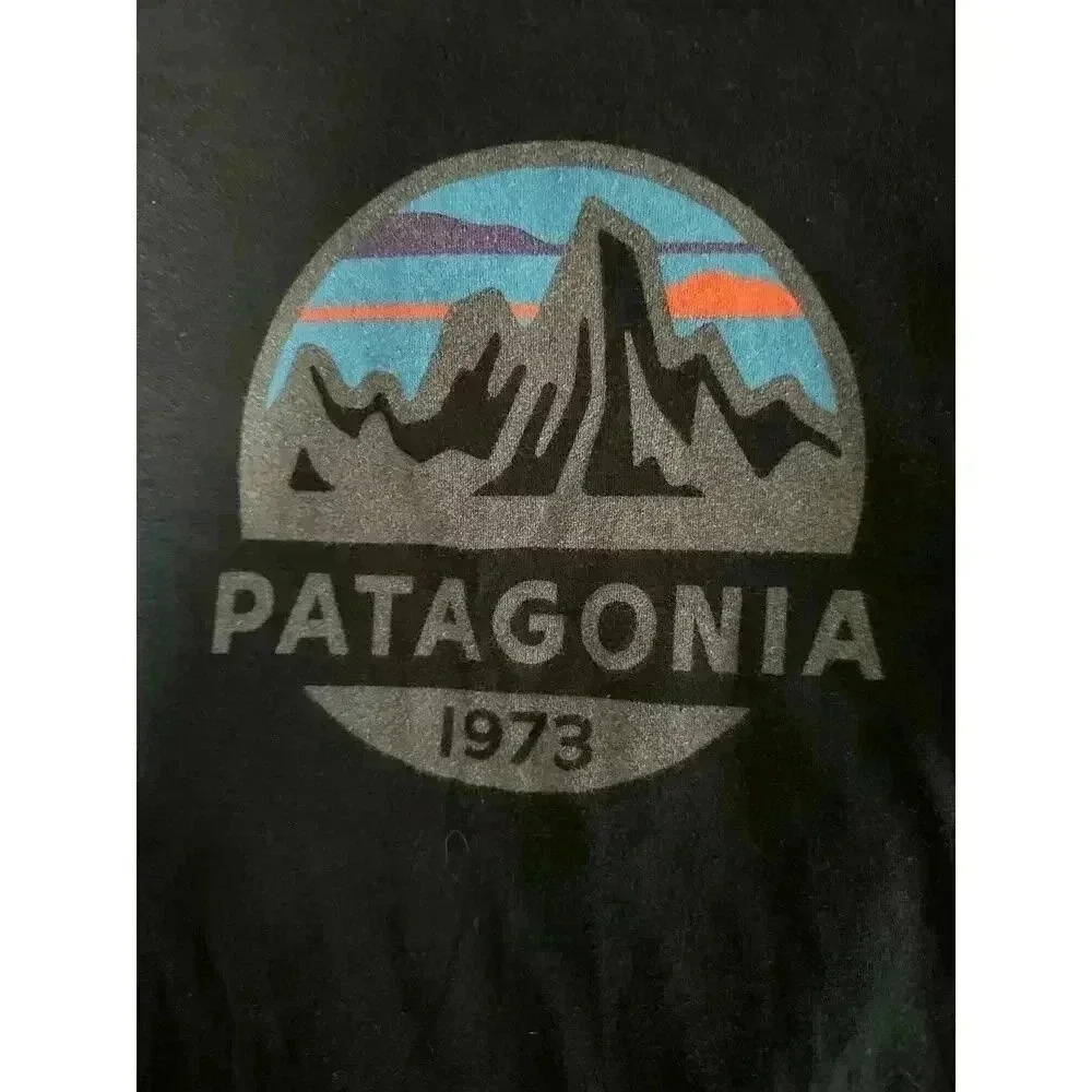 Patagonia Fitz Roy Scope Organic T-­Shirt - Black Size XS Slim Fit - Picture 4 of 9